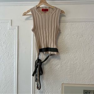 Eckhaus Latta Open Back Knit Crop Top